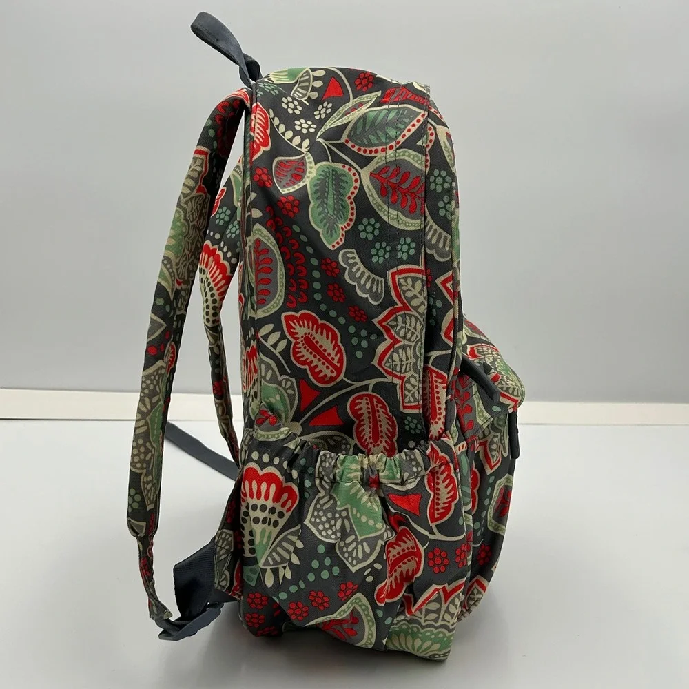 Vera Bradley Lighten Up Backpack Nomadic Floral Leaf Print Canvas Campus Travel